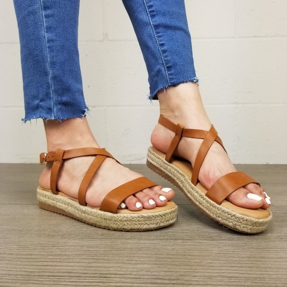 Open Toe Espadrille Comfort Platform Sandal- H - Picture 2 of 8